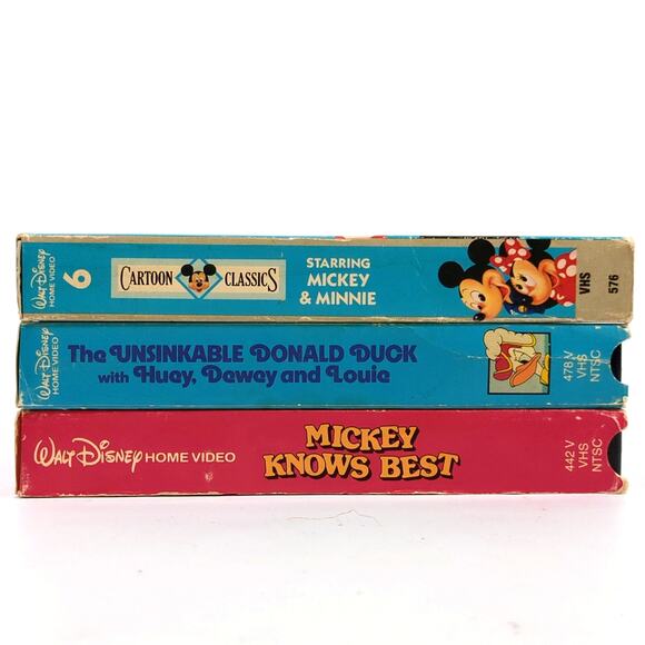 Disney VHS Lot 3 Mickey Knows Best, Unsinkable Donald Duck, Cartoon Classics 6 - Picture 4 of 4
